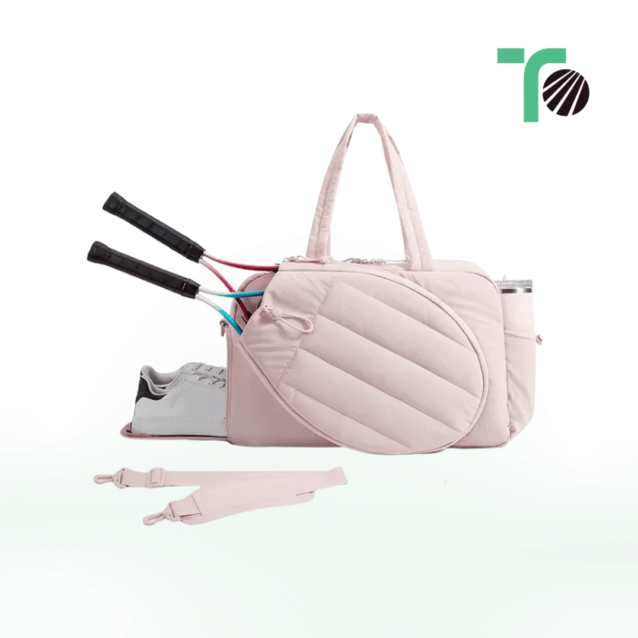 Women's Quilted Tennis Fluffy Bag